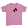 Baby Girl with Heart Any Name Customized Youth Tee