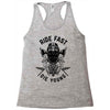 ride fast die young Racerback Tank