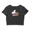 totally straight funny rainbow unicorn Crop Top