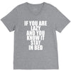 if you're lazy and you know it stay in bed V-Neck Tee