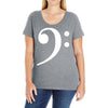 bass clef hat Ladies Curvy T-Shirt