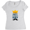 HAPPY FATHERS DAY Women's Triblend Scoop T-shirt