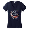 Space Skeleton Women's V-Neck T-Shirt