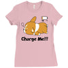 corgi cute puppy low battery charge me Ladies Fitted T-Shirt