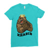 bear khabib Ladies Fitted T-Shirt