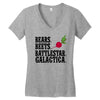bears beets battlestar galactica Women's V-Neck T-Shirt