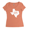 home texas outline Women's Triblend Scoop T-shirt