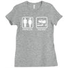 drifting   problem solved mens funny Ladies Fitted T-Shirt