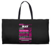 quens are born in may Weekender Totes