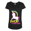gay pride f#ck younicorn funny rude unicorn Maternity Scoop Neck T-shirt