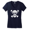 onepiece  straw hat crew flag luffy pirates anime Women's V-Neck T-Shirt