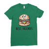 Burger and Fries Best Friends Ladies Fitted T-Shirt