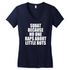 squat because no one raps about little butts Women's V-Neck T-Shirt