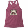 cute pug dog Racerback Tank