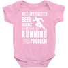beer drinker with a running problem Baby Bodysuit