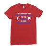 I Love Someone with Pancreatic Cancer to The Moon and Back to Infinity Ladies Fitted T-Shirt