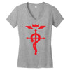 fma full metal alchemist cross inspired ladies Women's V-Neck T-Shirt