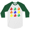 color ful 3/4 Sleeve Shirt