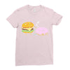 cheeseburger pranks doughnut Ladies Fitted T-Shirt
