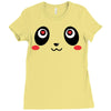 panda face Ladies Fitted T-Shirt