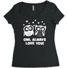 owl always love you Women's Triblend Scoop T-shirt