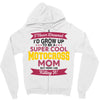 i never dreamed i'd grow up to be a super cool motocross mom but here Zipper Hoodie