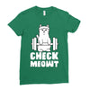 gym cat workout Ladies Fitted T-Shirt
