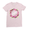 Floral Baby Name Ladies Fitted T-Shirt