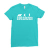 be nice to fat people bear chase funny pub joke Ladies Fitted T-Shirt