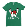 equality white Ladies Fitted T-Shirt