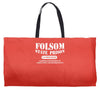 folsom state prison Weekender Totes