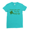 drink like a girl Ladies Fitted T-Shirt