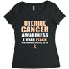 Uterine Cancer Awareness I Wear Peach For Some Special To Me Women's Triblend Scoop T-shirt