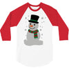 christmas snowman 3/4 Sleeve Shirt