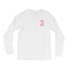 breast cancer ribbon survivor pocket Long Sleeve Shirts