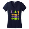 amuck, amuck, amuck! Women's V-Neck T-Shirt