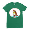 calvin hobbes Ladies Fitted T-Shirt