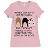MONEY CAN BUY A LOT OF THINGS, Ladies Fitted T-Shirt