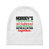 nobody's walking out on this fun old fashioned family christmas we're Baby Beanies