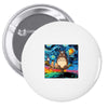 Totoro Van Gogh Parody Pin-back button