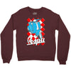 funny vespa chequer board, ideal gift or birthday present Crewneck Sweatshirt