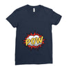 POW! Funny Explosion Cartoon Ladies Fitted T-Shirt
