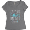 I'm Your Father's Day Gift Mom Says You're Welcome Boy Women's Triblend Scoop T-shirt
