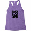 photographer camera photography modern text photos scrapbook geek t sh Racerback Tank
