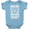 Never Underestimate The Strength Of A Lung Cancer Warrior Baby Bodysuit