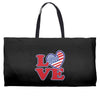 star spangled hammered Weekender Totes