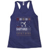 santa sagittarius christmas ugly t shirts Racerback Tank
