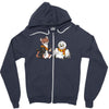 the owl and the weasel Zipper Hoodie