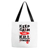 Keep Calm And Kill Zombies Tote Bags