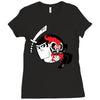 samurai jack and aku yin yang Ladies Fitted T-Shirt